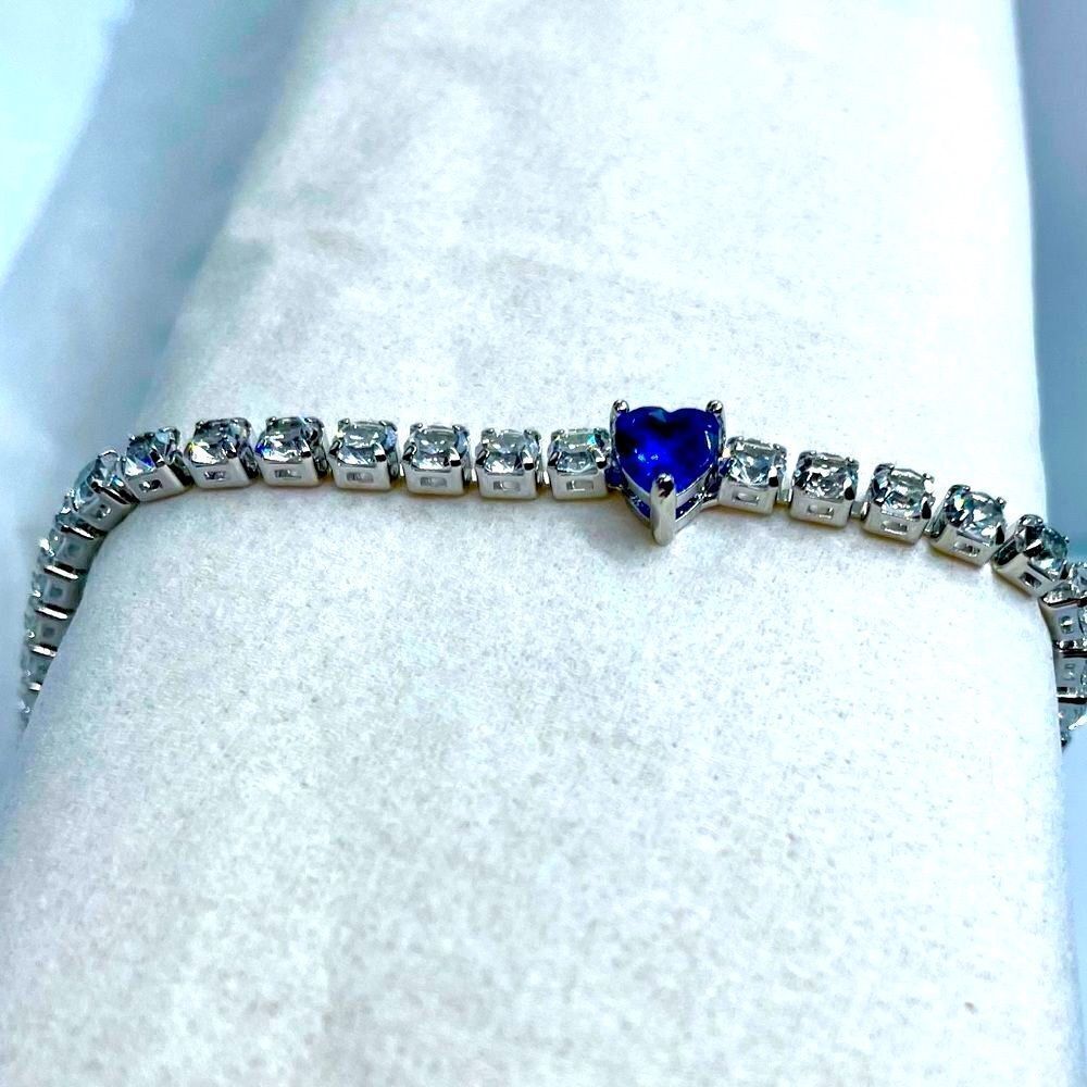 Blue Heart 💙 Gemstone Bracelet 💙Soft, Sexy, Subtle l New
